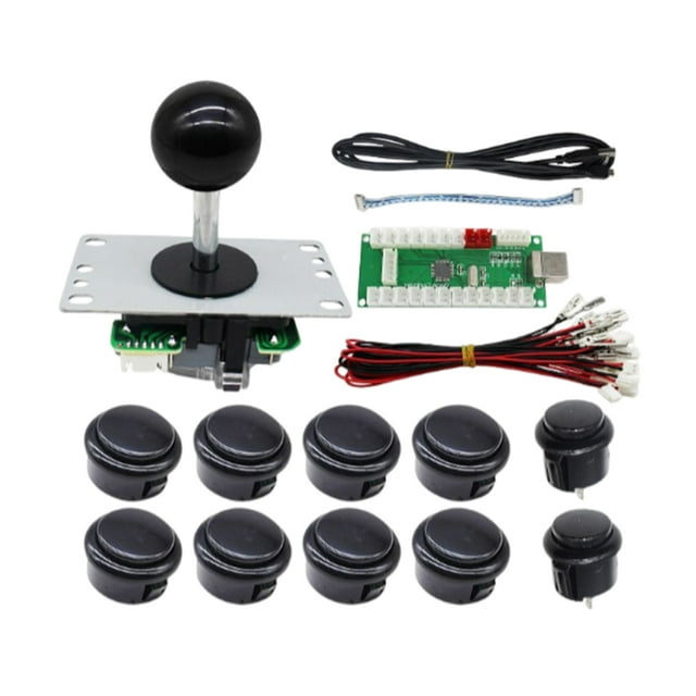 relayinert Ade Joystick Replaced Part Gaming Buttons Multicolored Professional Game Supplies Professional Sensitivity Craftsmanship Black