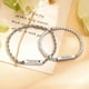 thumbnail image 4 of Pulseras MEALGUET personalizadas a juego para parejas, de acero inoxidable, 4 of 7