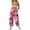 Hot Pink, variant on Summer Floral Print Boho Overalls for Women 2026 Plus Size Wide Leg Jumpsuit Pants Rompers with Pockets 2XL