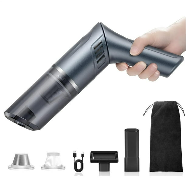 Aspiradora Inalámbrica para Coche: Aspiradora Portátil de Mano con Ajustable A 90°, Mini Aspiradora Recargable.