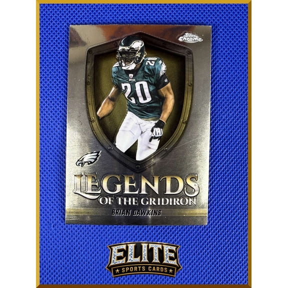 2025 Topps Chrome Legends of the Gridiron LOG-38 Brian Dawkins Eagles Football Card Philadelphia Eagles NFL Football Trading Card