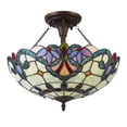 thumbnail image 2 of RADIANCE Goods Tiffany-Style 2 Light Victorian Semi-Flush Ceiling Fixture 16" Shade, 2 of 4