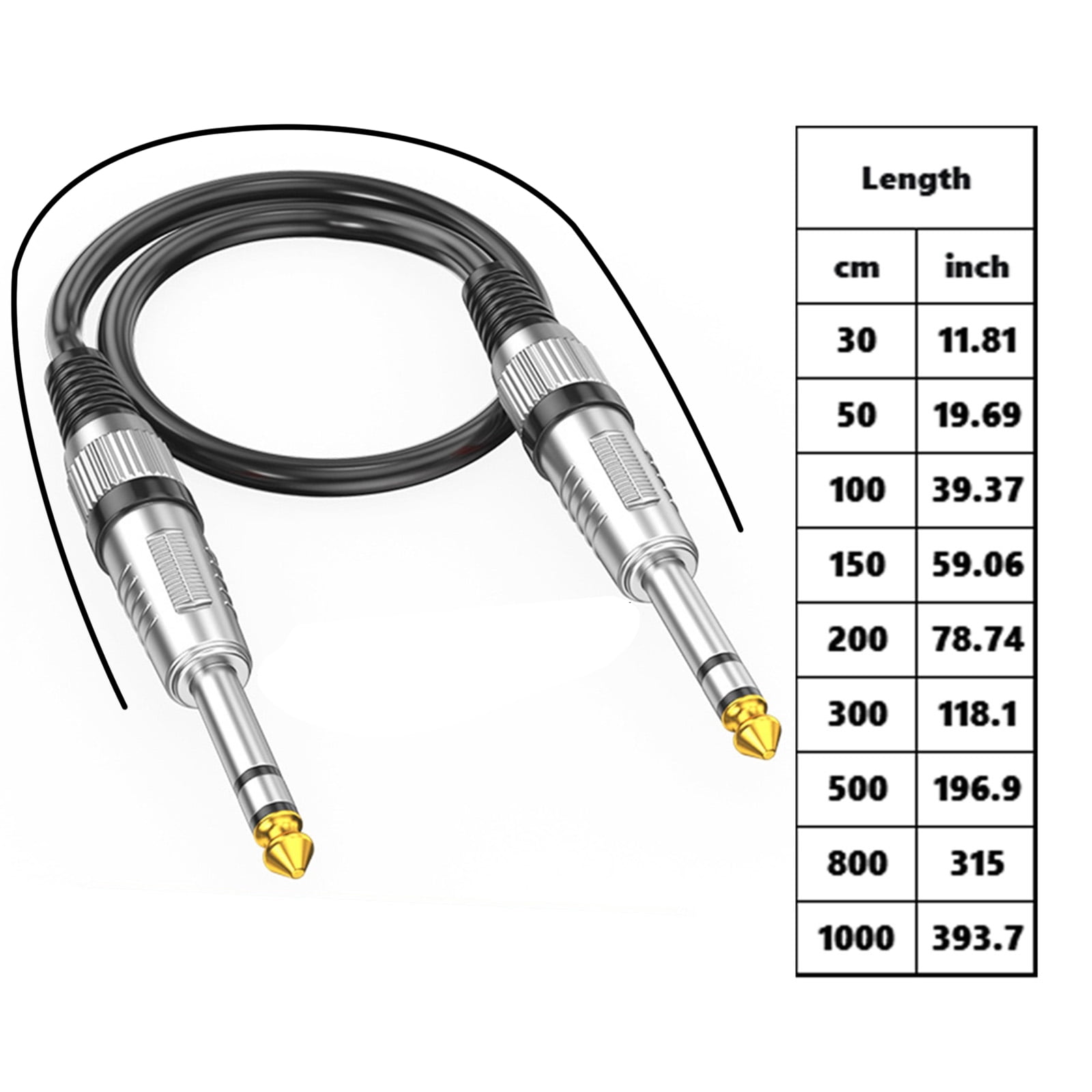 6.35mm Cable Line Music Instrument Connection Cable for Electric Guitars, Amplifiers, and Other Devices