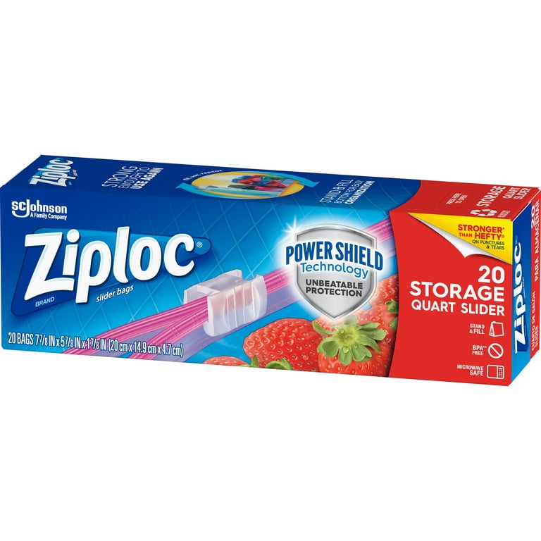 Ziploc 20 Count QT Slider Stor Bag