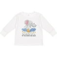 thumbnail image 3 of Inktastic My Godmother Loves me to the Moon and Back Elephant Family Boys or Girls Long Sleeve Toddler T-Shirt, 3 of 5