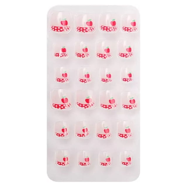 1 Set Artificial Tips Press on Nails for Kids Cartoons Style Lovely False Fingernails Removable Art Decals Beauty Tool DIY PNT-16-16
