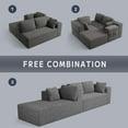 thumbnail image 4 of Fully Assembled Modular Sofa, L-Shaped Cloud Couch with Storage & Wide Armrests, Stain-Resistant for Small Space, Gray, 4 of 10