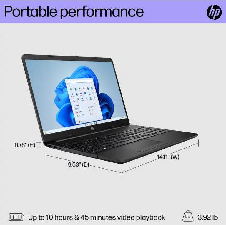 HP 15.6ノート◆Windows11◆4GB RAM◆128GB SSD HP 15.6'' HD Laptop, Intel Pentium, 4GB RAM, 128GB SSD, Wi