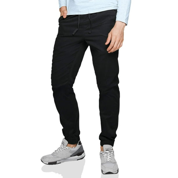 Pantalones deportivos tipo chino para hombre a juego en gris oscuro, talla 36