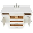 thumbnail image 6 of Ariel H061swqovo Bristol 61" Free Standing Single Oval Basin Vanity Set - White, 6 of 7