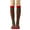Red and green wide, variant on Colorful Stripe Knee Highs Socks for Women, Cosplay Stockings Halloween Costume Accessories Sporty Tube Socks