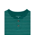thumbnail image 2 of Wonder Nation Toddler Boys Stripe Henley Shirt with Long Sleeves, Sizes 12M-5T, 2 of 3