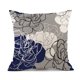 thumbnail image 5 of Fundas de cojín azul de 18 x 18 pulgadas, juego de 4 fundas de cojín decorativas grises para sofá, funda de almohada moderna con margaritas para sala de estar, cojín, cama, exterior, azul marino y gr, 5 of 5