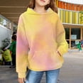 thumbnail image 2 of YunPes Girls Sweatshirt Winter Children's Personality Tie Dye Retro Print Sweatshirt Long Sleeve Cute Sweatshirt Female Purge Outfit, 2 of 7