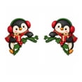 thumbnail image 3 of Qocolcyl Christmas Penguin Door Frame Corner Decor, 2PCS Wooden Holiday Corner Sign, Window Mantel Cabinet Frame Ornament, Xmas Indoor Home Wall Decor, Holiday Party Decoration, 3 of 6