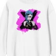 thumbnail image 2 of Arcane League Of Legends Jinx Metallic Ink Portrait Adult White Crew Neck Long Sleeve Sweatshirt-Large, 2 of 4