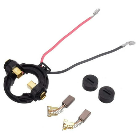 

1Pair Carbon Brushes + Holder + Carbon Brushes Cap Replacement Parts for 328202 334696 G18DSL G18DL G14DSL G14DL