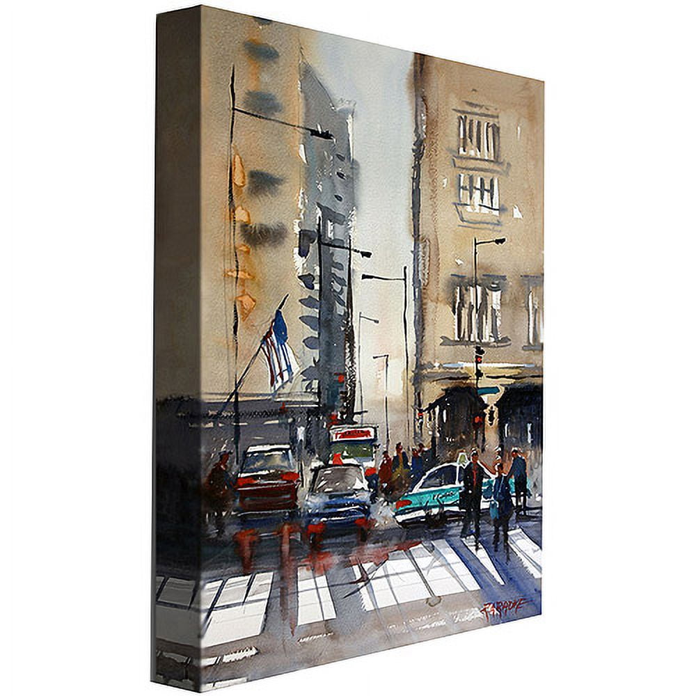 Trademark Art "Rush Hour - Chicago" Canvas Art by Ryan Radke