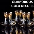 thumbnail image 4 of Set de vasos de té Vissmarta Gold, turco, árabe y marroquí, 6 unidades, 4 of 6