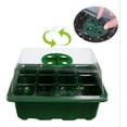 thumbnail image 5 of 2-Piece Greenhouse Set with Ventilation, 12-Hole Seedling Trays & Lids Indoor Plant Propagation Kit, 5 of 7