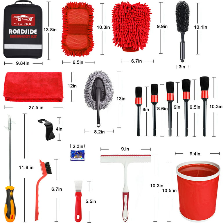 42Pcs Car Wash Detailing Kit Cleaning Kits with Foam Gun Sprayer Wash Brush  w
