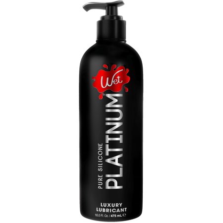 Wet Platinum Silicone Based Lube 16 oz Bottle, Ultra Long Lasting Lubricant
