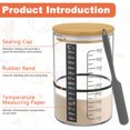 thumbnail image 3 of Jetcloudlive Sourdough Starter Kit Jar - Easy Fermentation 900 ml Glass Jars with Date Marked Feeding Band,Scraper,Thermometer and Cloth Cover Nature Sour dough Bread Baking Tools, 3 of 11