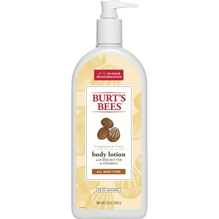 Burt's Bees Fragrance Free Shea Butter and Vitamin E Body Lotion - 12 Ounce (Best Quality Shea Butter)