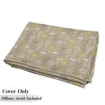 thumbnail image 5 of Grey and Yellow Floor Pillow Lounger Cover, Hand Drawn Sketchy Tulips Flowers Leaves Butterflies Art Image, Nap Mat Printed Fabric Case for 5 Pillows, 88" x 36", Cocoa Black and White, by Ambesonne, 5 of 5
