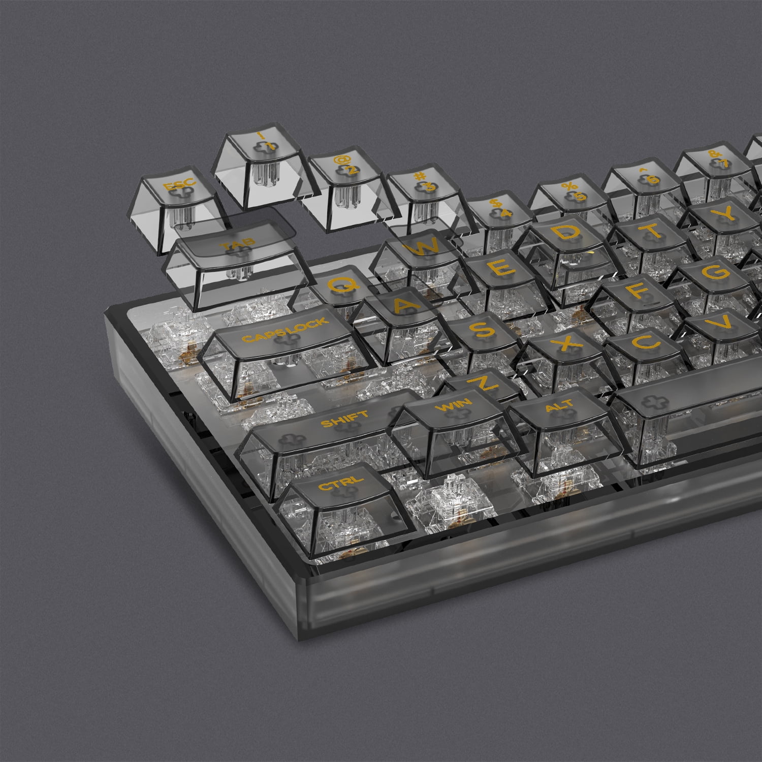 XVX 140 Keys Transparent Keycaps for Keyboard 60 Percent,PBT