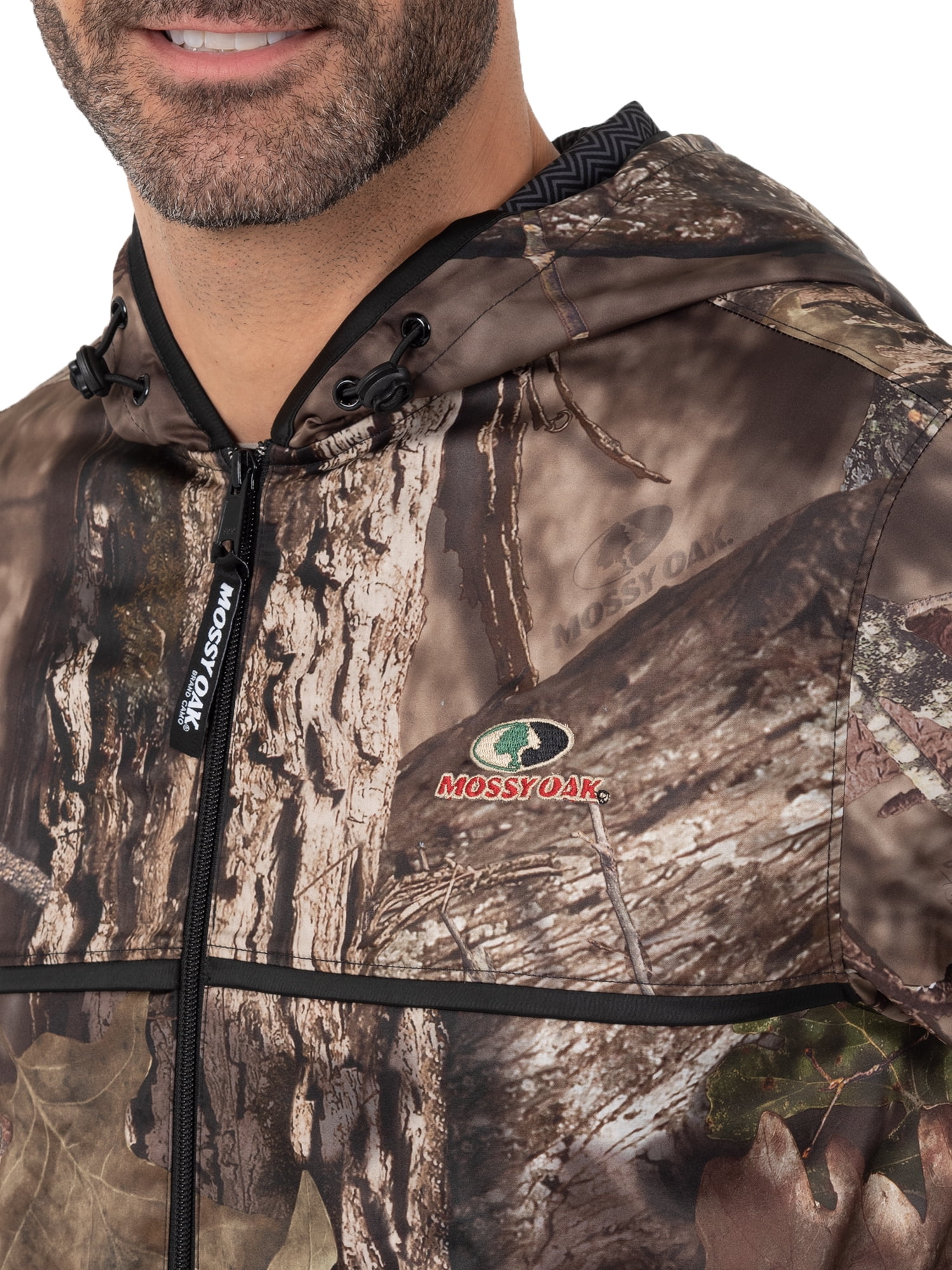 Mossy Oak Men s Camo Half Zip Jacket Walmart