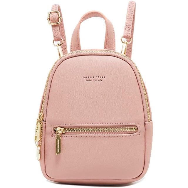 Mochila Katech para mujer, minimochila de piel sintética para mujer, mochila pequeña de viaje, elección inteligente para mujeres elegantes, color negro, largo x ancho x altura, mochila