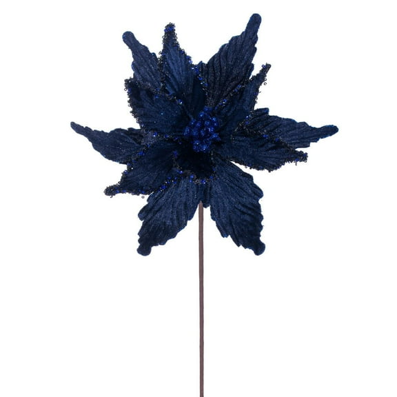 21.5" Mdnt Blue Poinsettia 12" Flwr 6/Bg