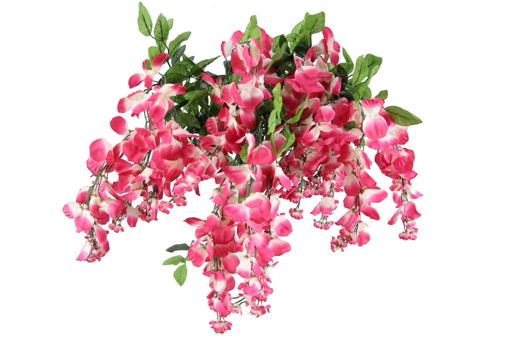 Admired by Nature Artificial Wisteria Hanging Flowers Bush, Magenta