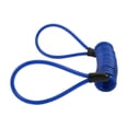 thumbnail image 3 of Bike Spring Rope Theft Disc Brake Lock Cable Motorcycle Helmet Wire Lock Wire Blue, 3 of 9