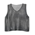 thumbnail image 5 of Gamivast Fishnet Tank Top for Men Sleeveless Mesh Shirt See-Through Muscle Tee Breathable Summer Activewear for Party Clubwear Beach Vacation Gray Free Size, 5 of 5