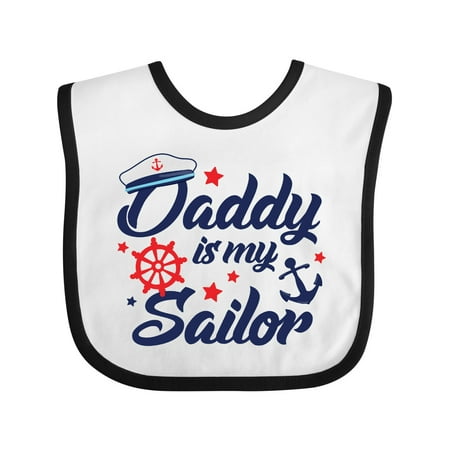 

Inktastic My Daddy is My Sailor Boys or Girls Baby Bib