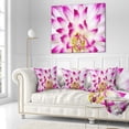 thumbnail image 2 of Designart Smooth White Rose Floral Petals - Floral Throw Pillow - 18x18, 2 of 4