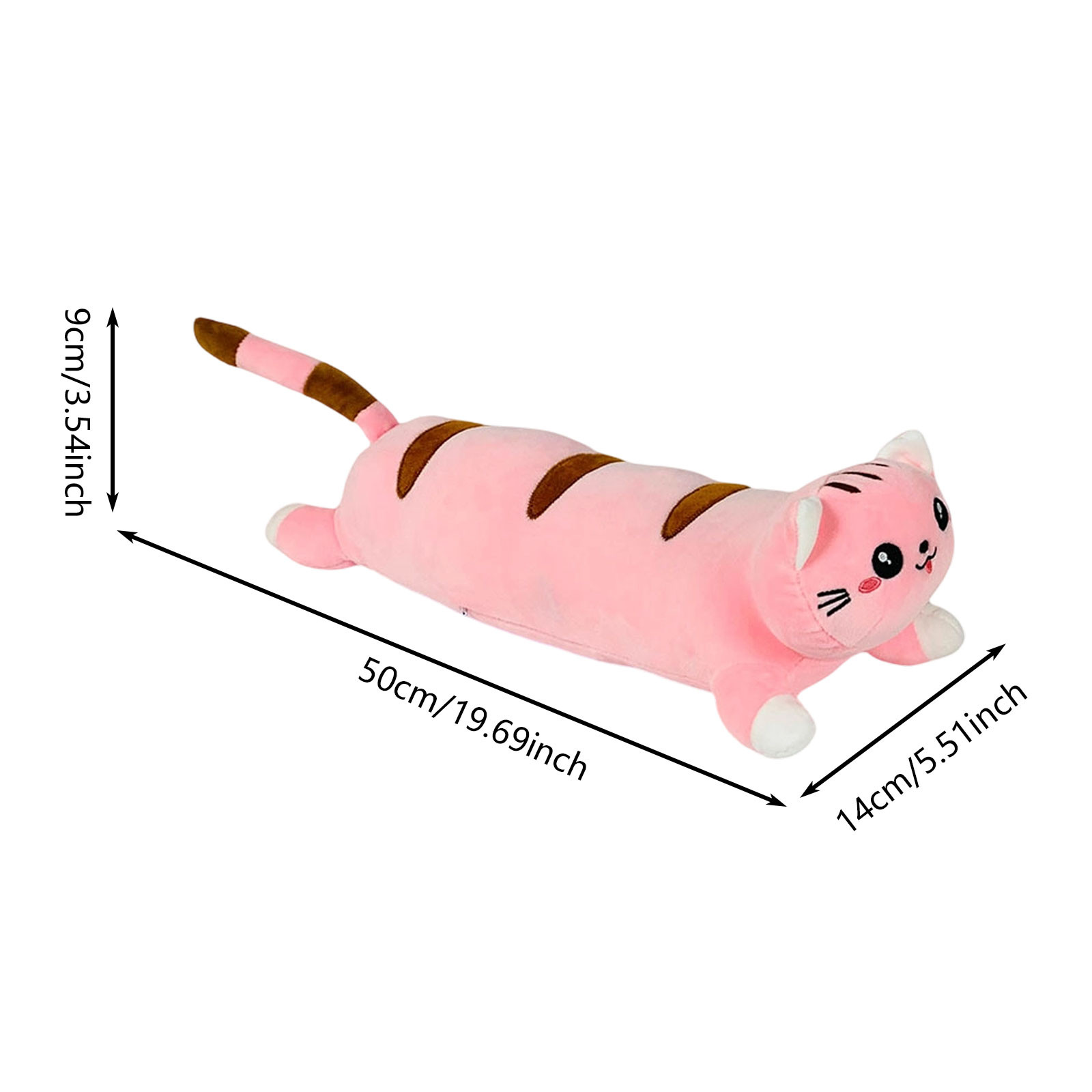 Gytml Pink Cat Heating Hugging Pillow, Portable Electric Heat Pads Usb Powered, Funny Gifts For Women Teen Girls Cat Lovers Birthday Christmas Pink 50x14x9cm