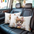 thumbnail image 4 of Easter Decorative Throw Pillow Covers 12x20 Inch Set of 2 Cute Cat Home Decor Pillow Cases for Couch, Easter Egg Flower Cushion Case for Living Room Bedroom Bed Car Chair, 4 of 9