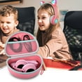 thumbnail image 6 of CULEUTIL Headphone Case for Riwbox CT-7 Pink/for Jack CT-7S Cat Green 3.5mm/ for iClever IC-HS01/for Picun/for FosPower Bluetooth Wireless Over-Ear Headphones Headset for Kids - Pink, 6 of 7
