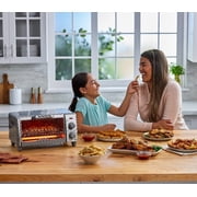 BLACK+DECKER Crisp ‘N Bake Air Fry 4-Slice Toaster Oven, Silver & Black, Fits 9 Inch Pizza, .35 Cubic Feet
