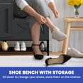 thumbnail image 6 of ModFusion Padded Shoe Bench with Hidden Storage for Entryway, Hallway, Black, 6 of 9