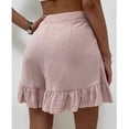thumbnail image 4 of Pantalones cortos de piernas anchas para mujer, pantalones cortos de verano para mujer, pantalones cortos holgados con botones, pantalones cortos de verano con piernas anchas, valor excepcional, 4 of 6
