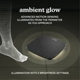 thumbnail image 4 of Homedics Essential Glo, Digital Bathroom Scale, Motion-Sensing Ambient Center Illumination, Sleek Tempered Glass, High-Precision Weight Measurement Up to 400 lbs, Sustainable Design, Black, 4 of 8