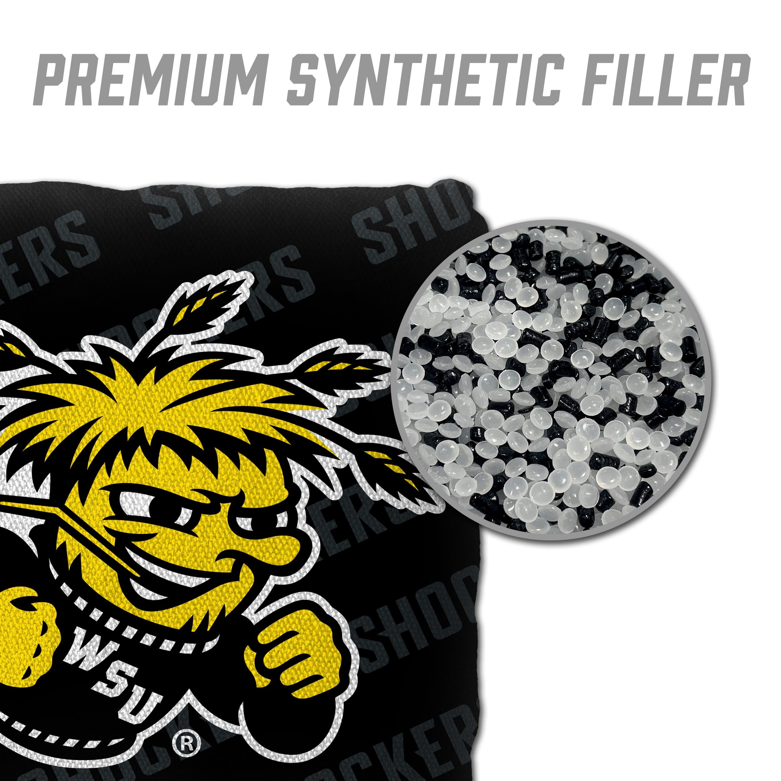 NCAA Wichita State Shockers Cornhole Bags - 4PK - Black