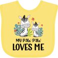 thumbnail image 3 of Inktastic Zebra My Paw Paw Loves Me Boys or Girls Baby Bib, 3 of 4