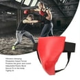 thumbnail image 3 of Groin Protector, Shock Absorption Ventilated Adjustable Jockstrap Abdominal Guard Red For Boxing Kickboxing Training, 3 of 8