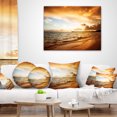 thumbnail image 3 of Designart Amazing Sunrise at Atlantic Ocean - Modern Seashore Throw Pillow - 18x18, 3 of 4