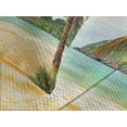 thumbnail image 4 of Ambesonne Island Quilted Bedspread Set 3 Pcs, Palm Coconut Trees Beach, King Size, Green Brown Cream, 4 of 5
